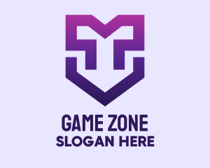 Purple Geometric Shield logo