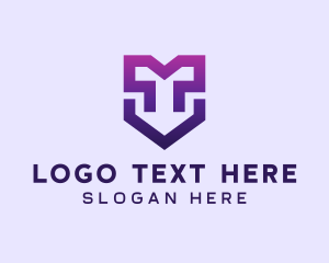 Purple Geometric Shield logo