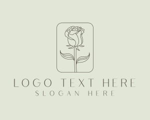 Organic Rose Flower  logo