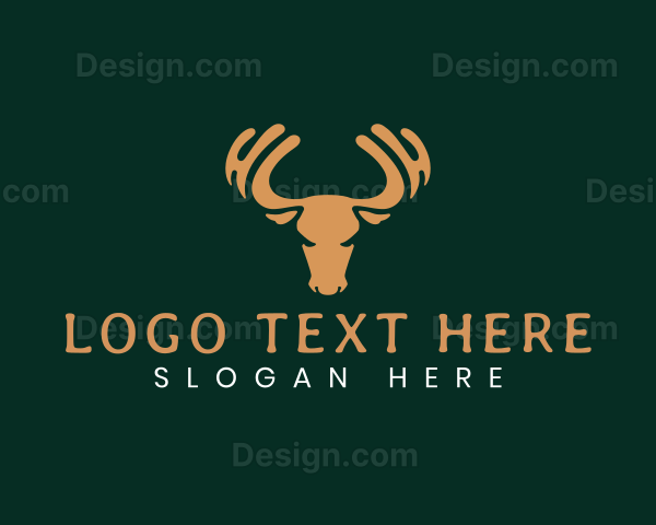 Moose Elk Antler Logo