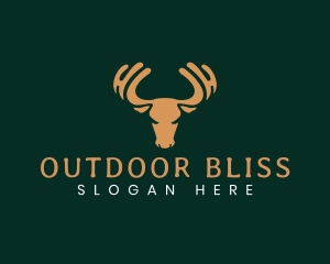 Moose Elk Antler logo design