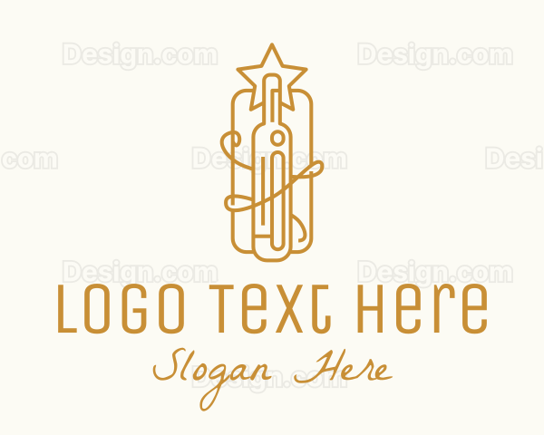 Premium Wine Bottle Logo