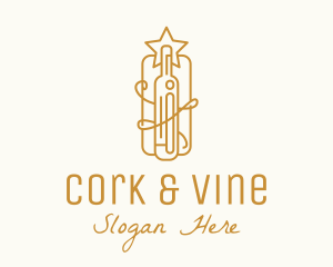 Premium Wine Bottle logo design