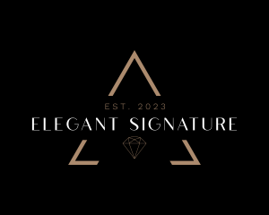 Minimalist Elegant Fashion Diamond logo design