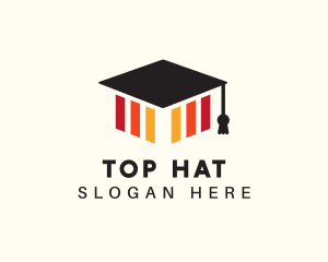 College Graduation Hat logo design