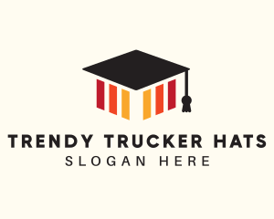 College Graduation Hat logo design