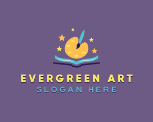 Paint Art Kindergarten logo design