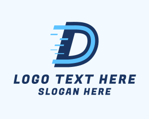 Fast Digital Letter D Logo