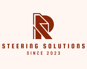 Letter R Construction logo design