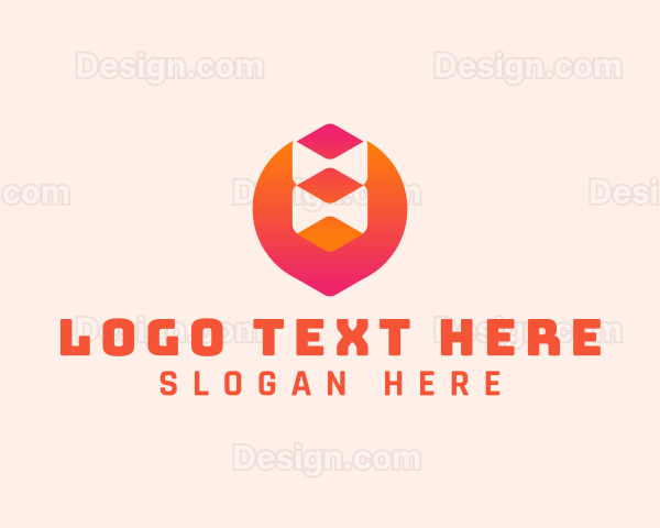 Gradient Modern Tech Cube Logo