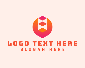 Gradient Modern Tech Cube logo