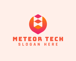 Gradient Modern Tech Cube logo design