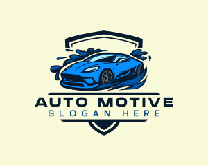 Shield Auto Wash logo design