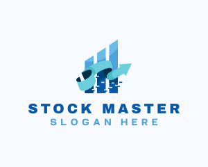 Stocks Arrow Exchange logo design