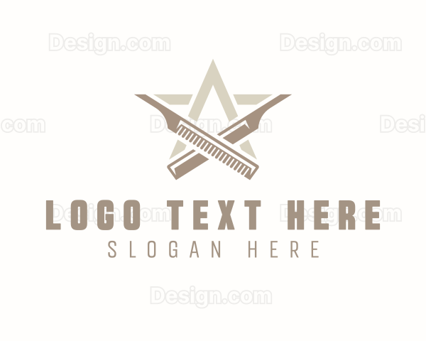 Barber Grooming Razor Logo