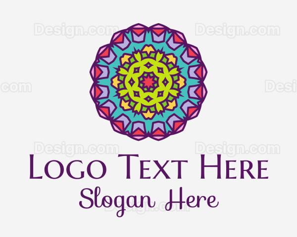 Floral Textile Pattern Logo