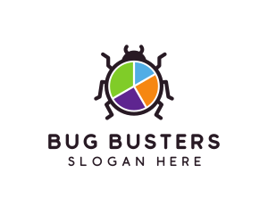 Bug Pie Chart logo design