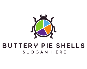 Bug Pie Chart logo design