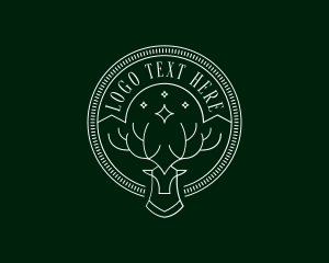 Elegant Deer Monoline logo