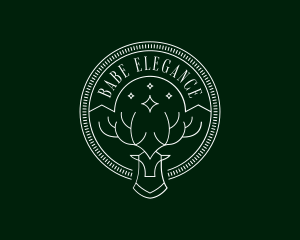 Elegant Deer Monoline logo design