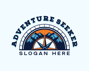 Adventure Mountain Compass logo design