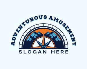 Adventure Mountain Compass logo design