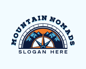 Adventure Mountain Compass logo design