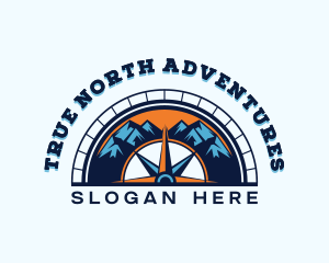 Adventure Mountain Compass logo design