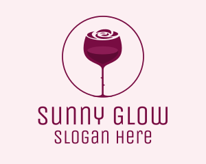 Rose Wine Glass Logo