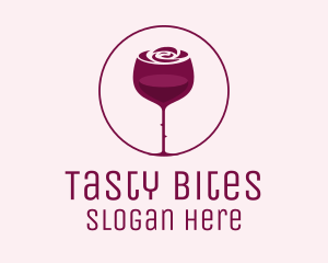 Rose Wine Glass logo