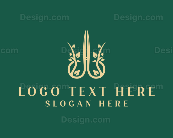 Gardening Scissor Landscaping Logo