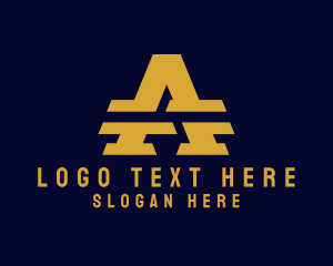 Elegant Pillar Split Letter A logo