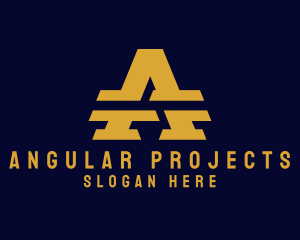 Elegant Pillar Split Letter A logo design
