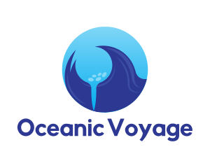 Ocean Waves Golf logo design