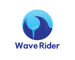 Ocean Waves Golf logo design