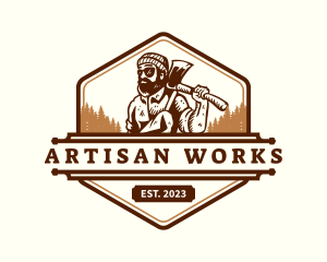 Woodwork Lumberjack Axe logo