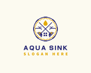 Plumbing Plunger Faucet logo design