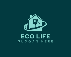 Eco Friendly Home Cleaning logo design