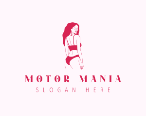 Pink Woman Lingerie Logo