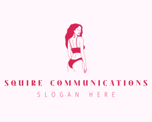 Pink Woman Lingerie Logo