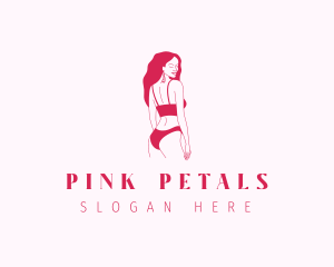 Pink Woman Lingerie logo design