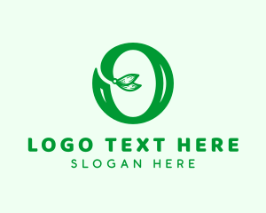 Herbal Leaf Letter O logo