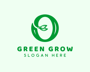 Herbal Leaf Letter O logo