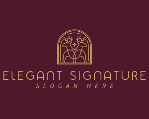 Elegant Deer Arch logo design