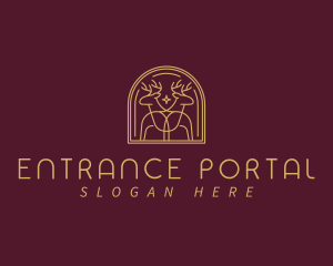 Elegant Deer Arch logo design