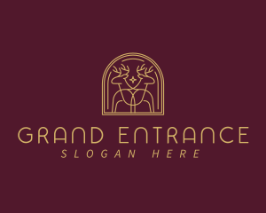 Elegant Deer Arch logo design