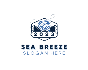 Sea Bass Marine Fishing  logo design