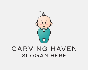 Cute Baby Infant logo design