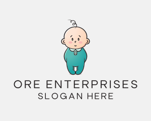 Cute Baby Infant logo design