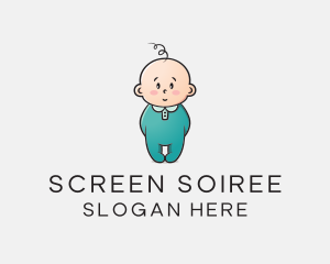 Cute Baby Infant logo design